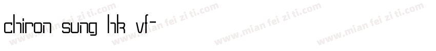 chiron sung hk vf字体转换